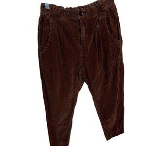 Free People High Rise Corduroy Brown Skinny Pants Trousers Jeans Size 28